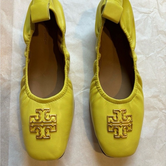 Tory Burch Yellow Ballet Flats - Picture 2 of 9